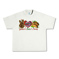 Pistachio Peace love tacos Urban Heavy Tee - NancyCooperArtShop