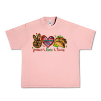 Salmon Peace love tacos Urban Heavy Tee - NancyCooperArtShop