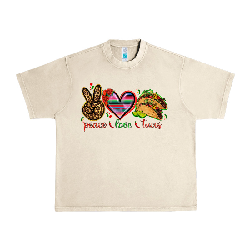 Peace Love Tacos Urban Heavy Tee by NancyCooperArtShop | Teevron