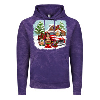 Cloud Purple Christmas gnomes with red truck Vintage Hoodie - NancyCooperArtShop