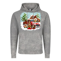 Cloud Rock Christmas gnomes with red truck Vintage Hoodie - NancyCooperArtShop