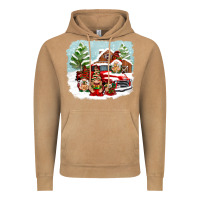 Vintage Camel Christmas gnomes with red truck Vintage Hoodie - NancyCooperArtShop