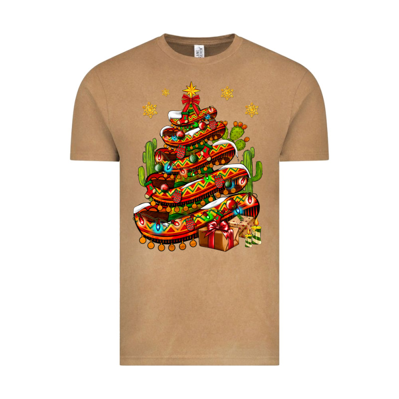 Christmas Feliz Navidad Sombrero Tree Vintage Tee by NancyCooperArtShop | Teevron