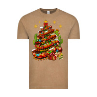 Vintage Coffee Christmas Feliz Navidad sombrero tree Vintage Tee - NancyCooperArtShop