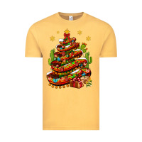 Vintage Mustard Christmas Feliz Navidad sombrero tree Vintage Tee - NancyCooperArtShop