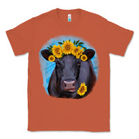 Copper black angus with sunflower Classic Tee - RanaPortraitStore