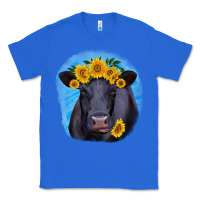 True Royal black angus with sunflower Classic Tee - RanaPortraitStore