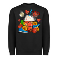 Black Basketball Frappe Coffee Heavyweight Sweatshirt - FaDigitalArtStudio
