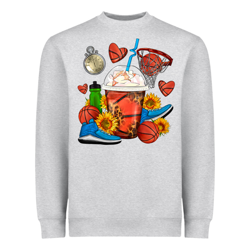 Basketball Frappe Coffee Heavyweight Sweatshirt by FaDigitalArtStudio | Teevron