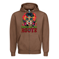 Chestnut sugar skull woman proud of my roots Zipper Hoodie - BundleAndBundleShop