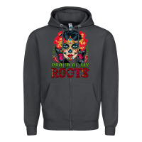 Smoke sugar skull woman proud of my roots Zipper Hoodie - BundleAndBundleShop