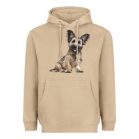 Mushroom Skye Terrier Dog Illustrations Heavyweight Hoodie - LillyAllenDesigns