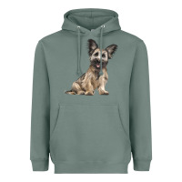 Sage Skye Terrier Dog Illustrations Heavyweight Hoodie - LillyAllenDesigns