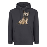 Smoke Skye Terrier Dog Illustrations Heavyweight Hoodie - LillyAllenDesigns