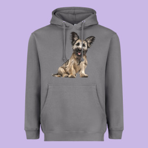 Skye Terrier Dog Illustrations Heavyweight Hoodie Designed By Lillyallendesigns