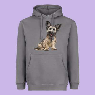 Skye Terrier Dog Illustrations Heavyweight Hoodie Designed By Lillyallendesigns