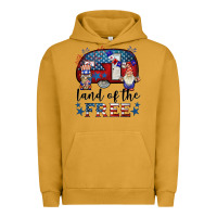Pigment Peanut Butter land of the free caravan gnomies Urban Hoodie - BarkalooDesign