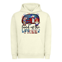 Pigment Pistachio land of the free caravan gnomies Urban Hoodie - BarkalooDesign