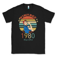 Black Vintage 1980 Original Parts Women 40th Birthday Classic Tee - Bettercallsaul