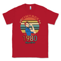 Red Vintage 1980 Original Parts Women 40th Birthday Classic Tee - Bettercallsaul