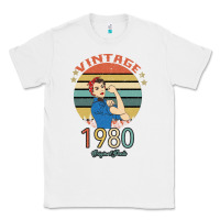 White Vintage 1980 Original Parts Women 40th Birthday Classic Tee - Bettercallsaul