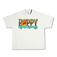 Pistachio Happy Thanksgiving with Turkey Urban Heavy Tee - texasbilliewilder