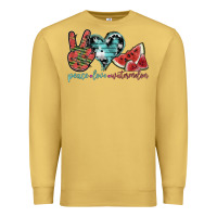 Antique Gold peace love watermelon Premium Sweatshirt - SublimationCraftShop