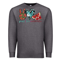 Charcoal Heather peace love watermelon Premium Sweatshirt - SublimationCraftShop