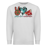 Dove Grey peace love watermelon Premium Sweatshirt - SublimationCraftShop