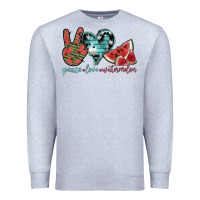 Heather Grey peace love watermelon Premium Sweatshirt - SublimationCraftShop