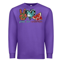 Purple peace love watermelon Premium Sweatshirt - SublimationCraftShop