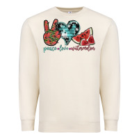 Sandshell peace love watermelon Premium Sweatshirt - SublimationCraftShop