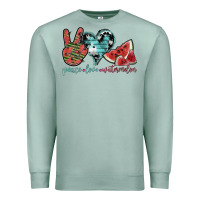 Seafoam peace love watermelon Premium Sweatshirt - SublimationCraftShop