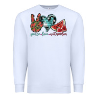 White peace love watermelon Premium Sweatshirt - SublimationCraftShop