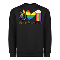 Black Peace love Pride Heavyweight Sweatshirt - FaDigitalArtStudio