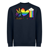 Navy Peace love Pride Heavyweight Sweatshirt - FaDigitalArtStudio