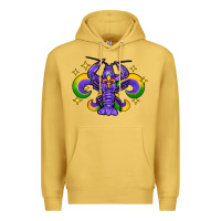 Antique Gold mardi gras crawfish 2 Premium Hoodie - FaDigitalArtStudio