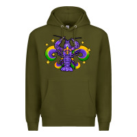 Army Green mardi gras crawfish 2 Premium Hoodie - FaDigitalArtStudio