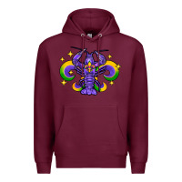 Burgundy mardi gras crawfish 2 Premium Hoodie - FaDigitalArtStudio