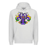 Dove Grey mardi gras crawfish 2 Premium Hoodie - FaDigitalArtStudio