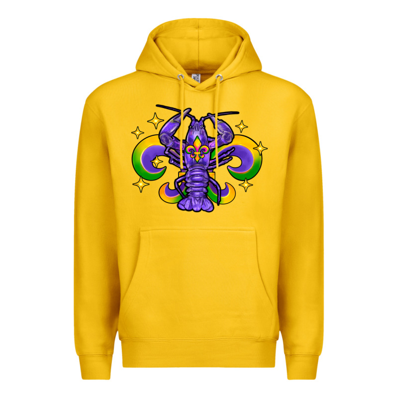 Mardi Gras Crawfish 2 Premium Hoodie by FaDigitalArtStudio | Teevron