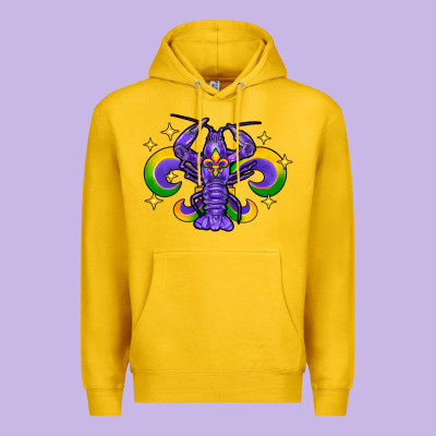 Mardi Gras Crawfish 2 Premium Hoodie Designed By Fadigitalartstudio