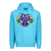 Ocean Blue mardi gras crawfish 2 Premium Hoodie - FaDigitalArtStudio
