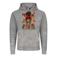 Cloud Rock santa's favorite waitress messy bun Vintage Hoodie - texasbilliewilder