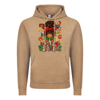 Vintage Coffee santa's favorite waitress messy bun Vintage Hoodie - texasbilliewilder