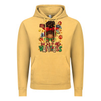 Vintage Mustard santa's favorite waitress messy bun Vintage Hoodie - texasbilliewilder