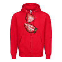Red strawberries 1 Zipper Hoodie - BundleAndBundleShop