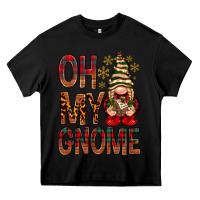 Black Oh my gnome Heavy Core Tee - NancyCooperArtShop