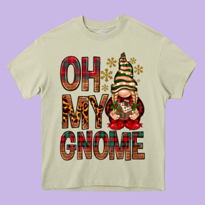 Oh My Gnome Heavy Core Tee Designed By Nancycooperartshop