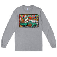 Heather Grey merry christmas farm truck Long Sleeve Tee - Jasminsmagicworld